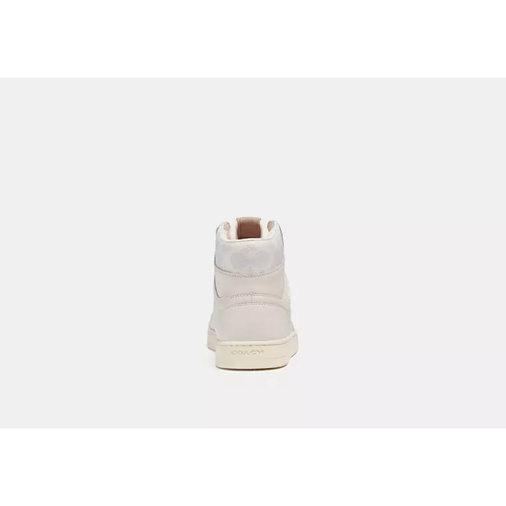Coach Hi Top Sneakers CD304 Chalk Coated Canvas Women’s Sz 10B NIB MSRP $229 - Picture 14 of 16